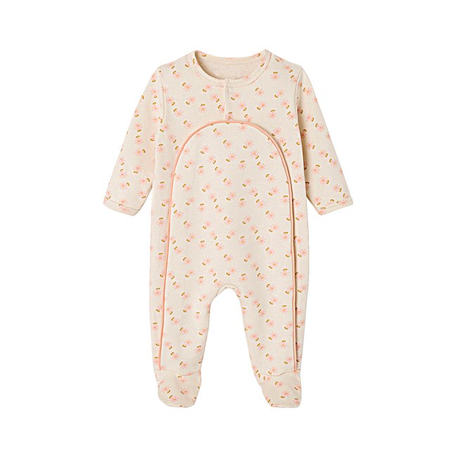 Pyjama bébé naissance en molleton écru <span itemprop=