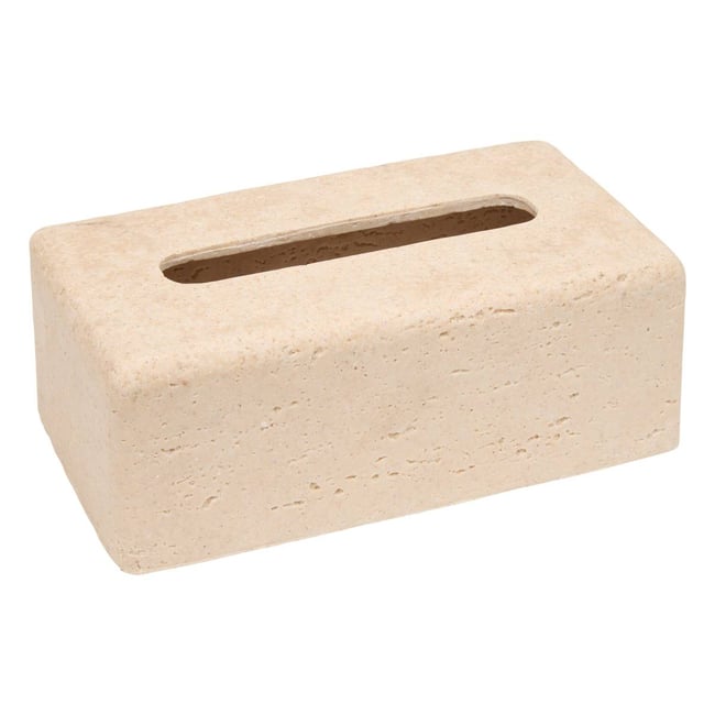 Boîte à mouchoirs rectangulaire ANAYA Couleur crème <span itemprop=