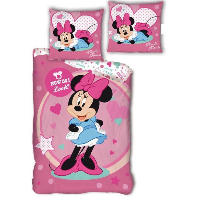 Parure de Lit Enfant Réversible Disney Fashion rose <span itemprop=