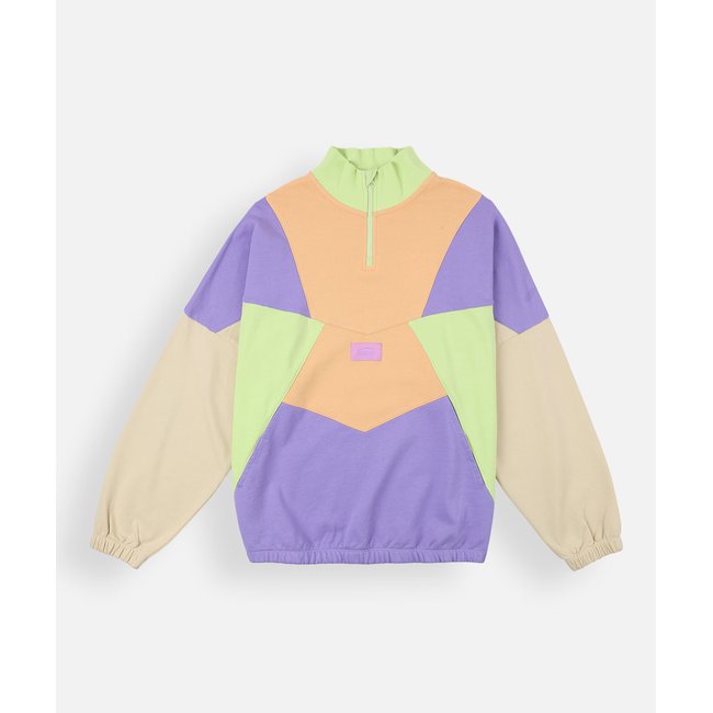 Sweat zippé SUMA multicolore <span itemprop=
