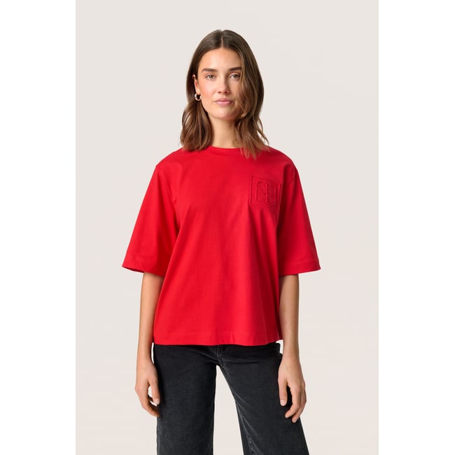 T-shirt rouge salsa <span itemprop=