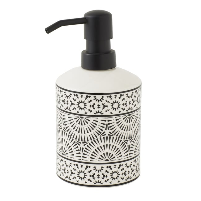 Distributeur de savon ethnique en porcelaine TRIBU Couleur v002227 <span itemprop=