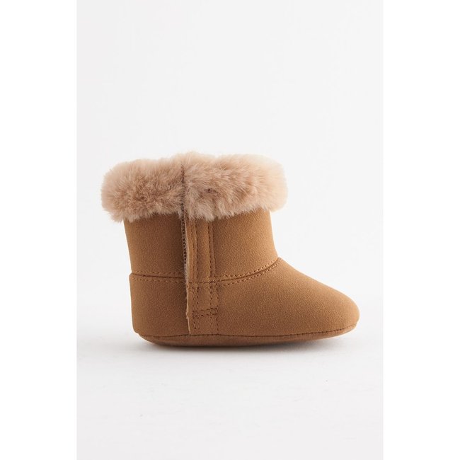 Bottines à enfiler bébé marron fauve <span itemprop=