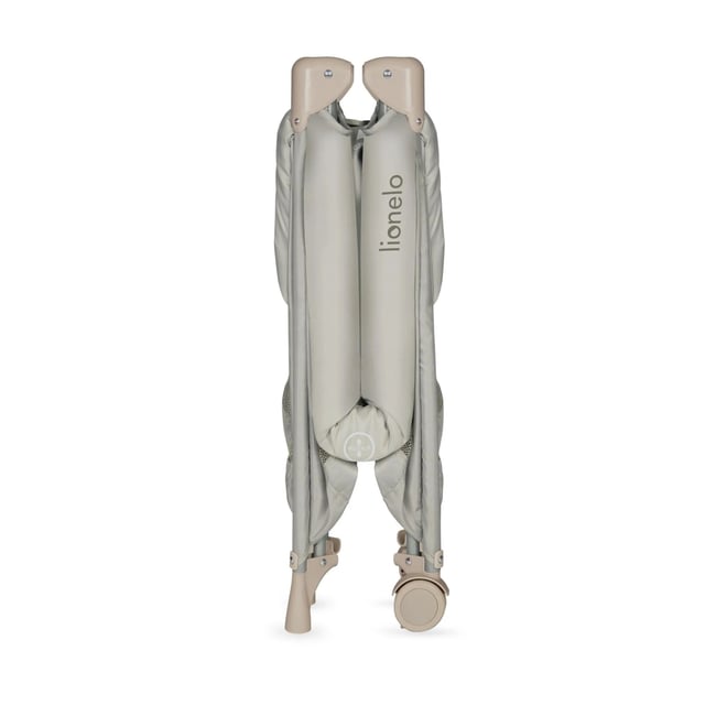 Lit parapluie bébé Amelie compact avec matelas Grey Concrete - LIONELO