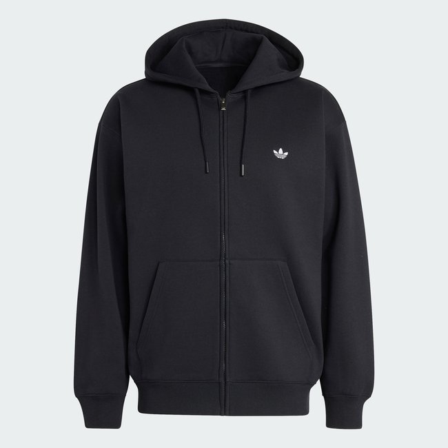 VESTE À CAPUCHE ZIP INTÉGRAL LARGE TRÈFLE ESSENTIALS black <span itemprop=