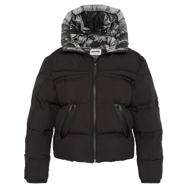 Doudoune à capuche outdoor noir <span itemprop=