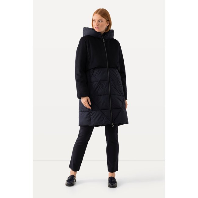 Veste à capuche, fermeture à glissière marine <span itemprop=