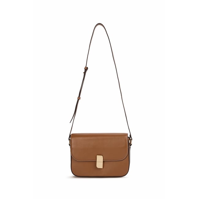 Borsa a tracolla in pelle ALICE M nocciola NAT & NIN