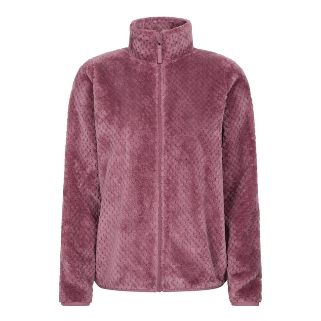 Veste polaire motif/style alvéolé IVY rose <span itemprop=