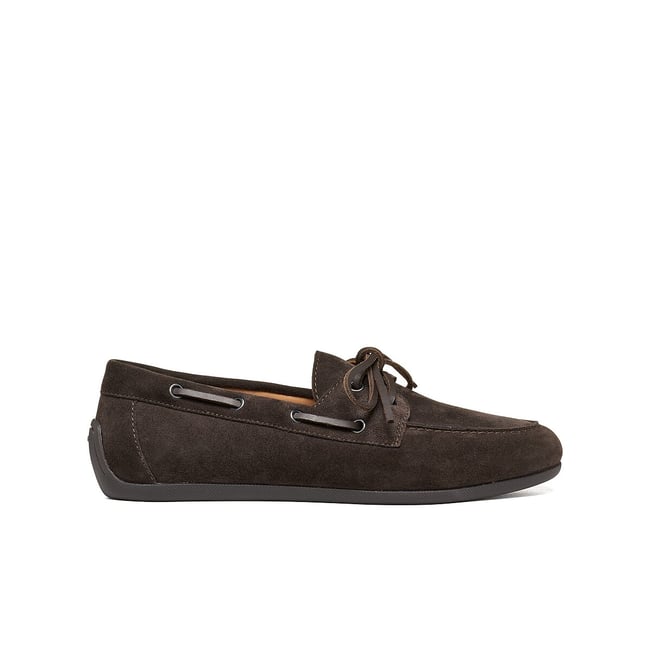 Chaussures bateau en cuir suédé, ADDISSE - GEOX