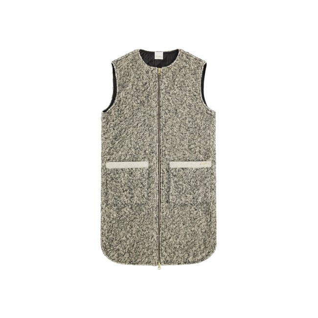 VESTE SANS MANCHE STONE gris <span itemprop=