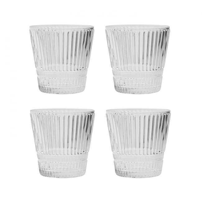 Lot de 4 verres à eau Slots Couleur transparent <span itemprop=