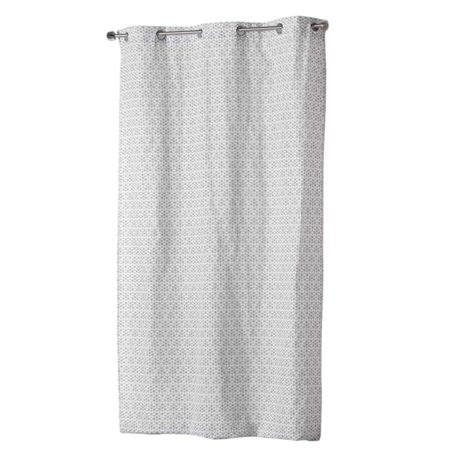 Rideau a oeillets 140 x 240 cm Optic Blanc blanc <span itemprop=