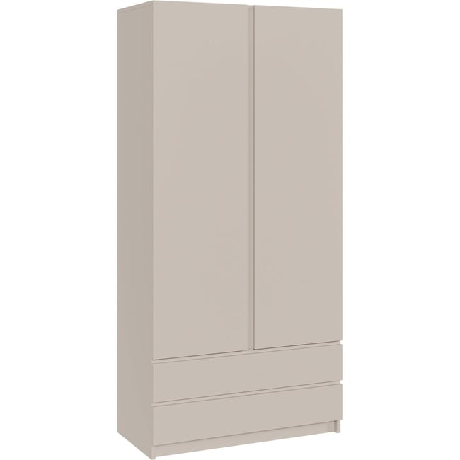 Armoire 2 portes 2 tiroirs collection BEMMI Couleur cachemire <span itemprop=