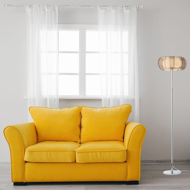 Lampadaire    RELAX Couleur brun-chromé <span itemprop=
