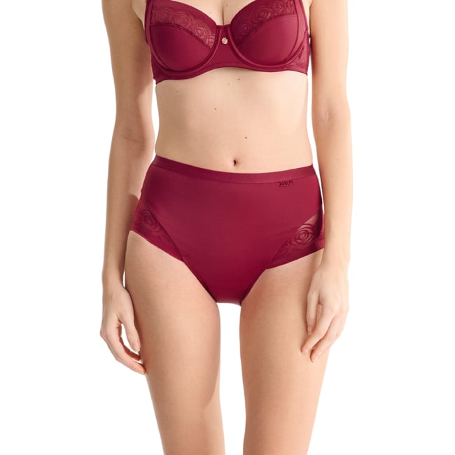 Culotte taille haute RUBY rouge <span itemprop=