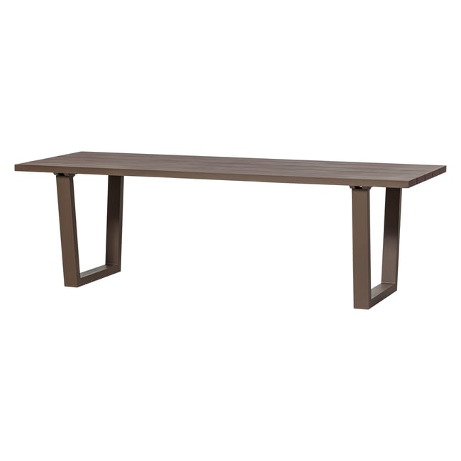 Table de jardin en aluminium 6 personnes BEAR marron <span itemprop=