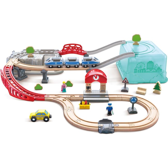 Coffret de train 2 en 1 multicolore <span itemprop=
