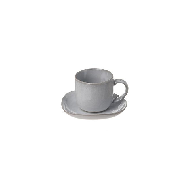 Conjunto de 4 chávenas e pires café SVELTE, NOSSE CERAMIC STUDIO cinza-claro <span itemprop=