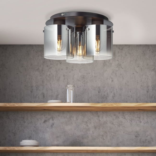 Plafonnier    BETH Couleur noir <span itemprop=