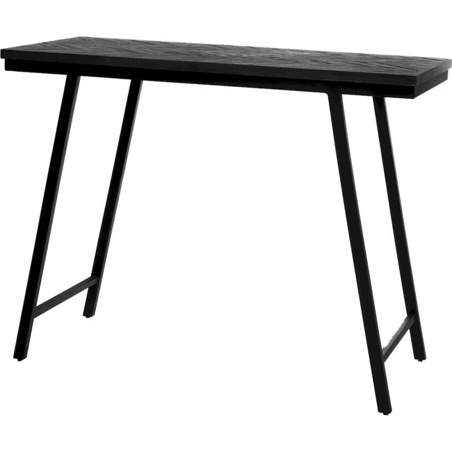 Table Chevron Bazar Bizar en bois et fer Couleur noir <span itemprop=