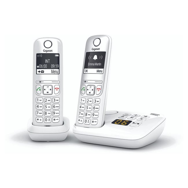 Téléphone sans fil AS690A Duo Blanc blanc <span itemprop=