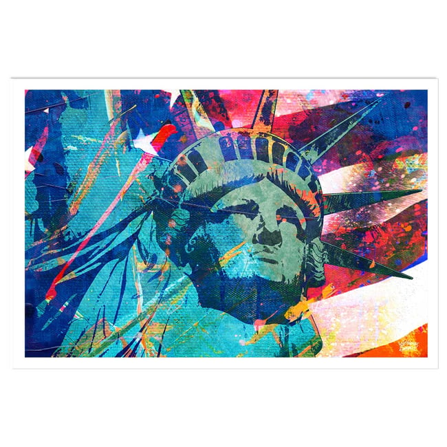 Affiche illustration graffiti statut de la liberté - HEXOA