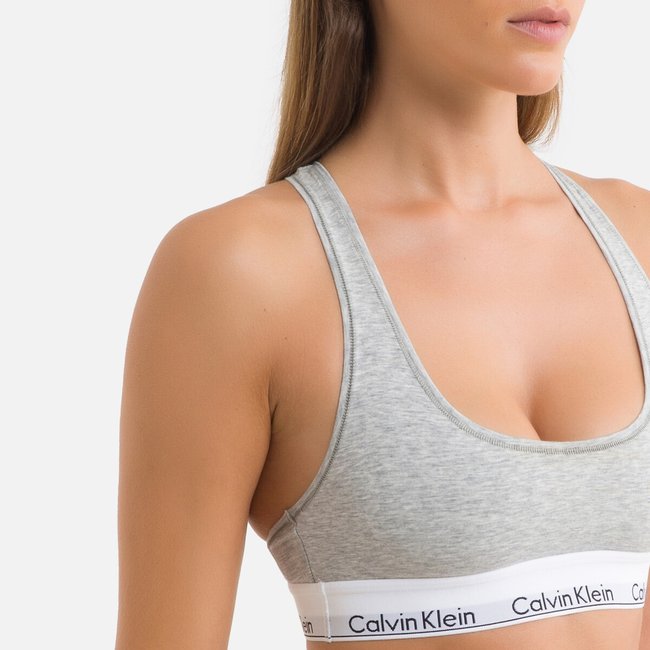 Sujetador top con siglas modern cotton Calvin Klein Underwear La Redoute