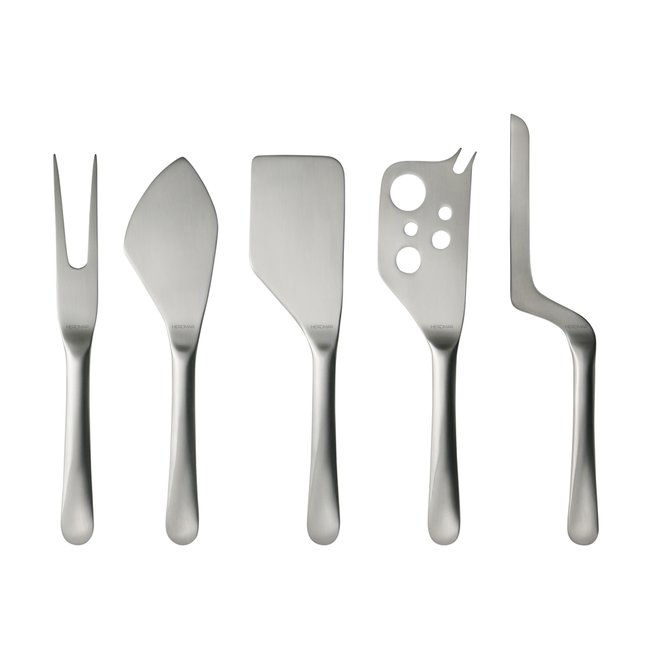 Coffret 5 pièces à fromage Couleur argent / métallique <span itemprop=