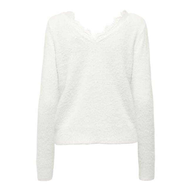 Maglia Scollo V Maniche Lunghe in Modal e Cashmere con Pizzo Perfect Cashmere - Oroblu | La Boutique Della Salute