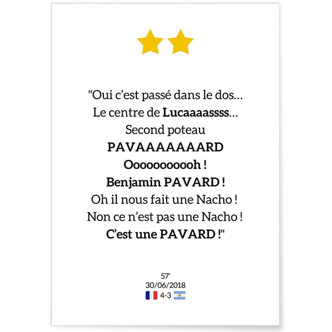 Affiche Pavaaaarrrdddd Couleur blanc <span itemprop=