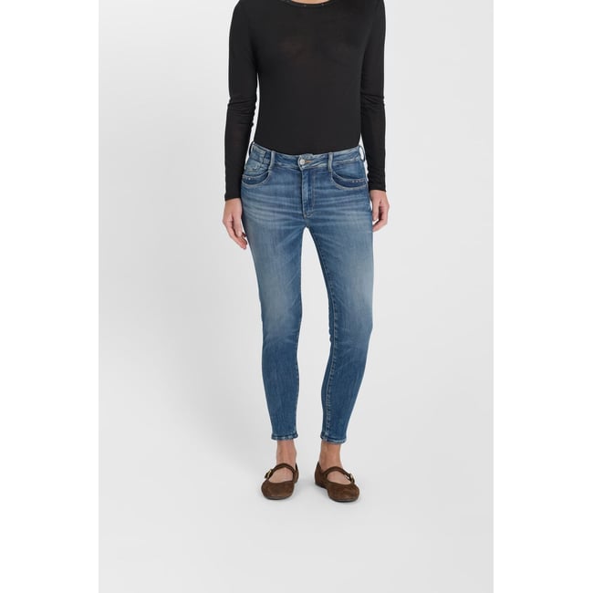 Jeans push-up slim taille haute PULP, 7/8ème blue <span itemprop=