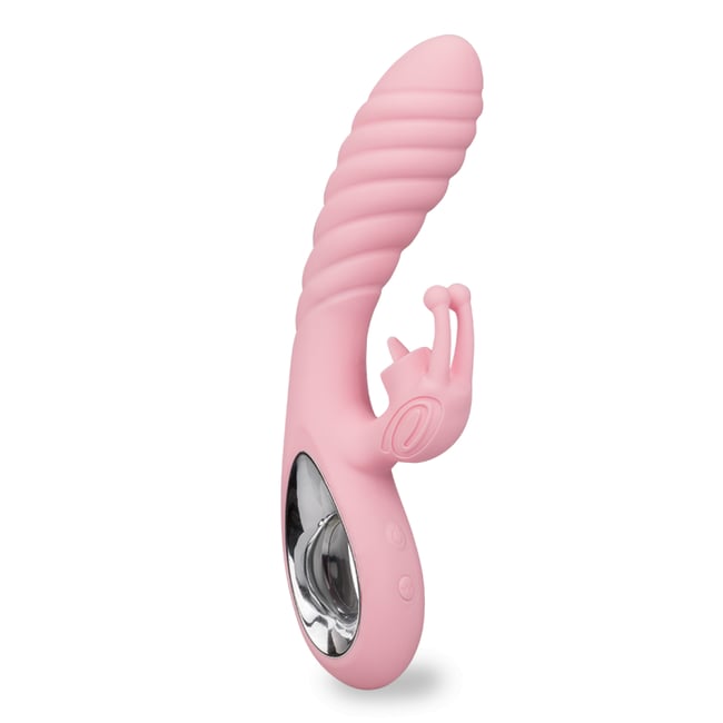 Vibromasseur puissant rabbit Crazy Snail rose <span itemprop=
