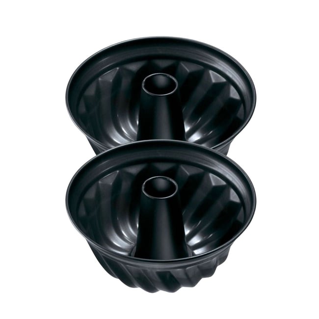 Lot de 2 moules à gâteaux 22/22 cm Black metallic Black noir <span itemprop=