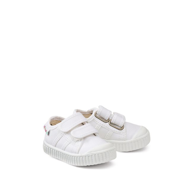 Zapatillas con tiras autoadherentes blanco <span itemprop=