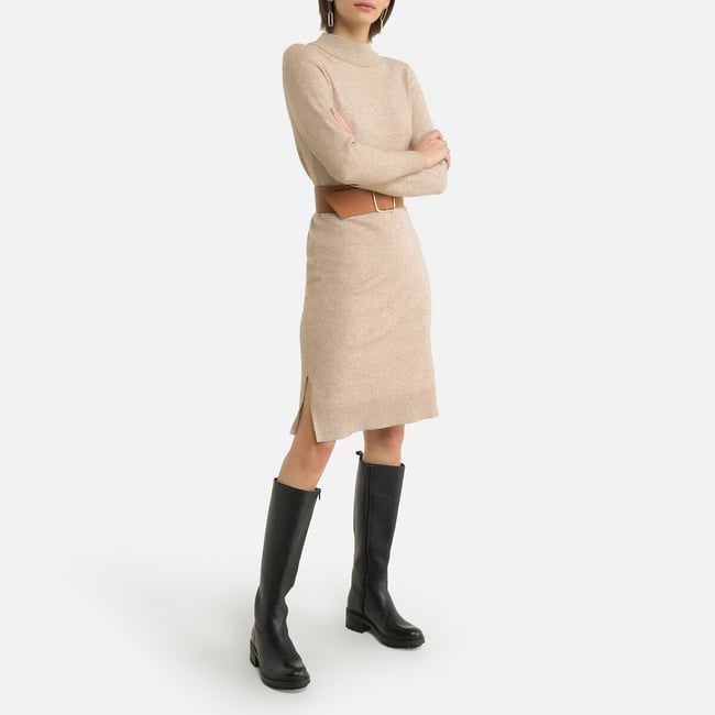 Robe De Soirée Vila Col Montant - Taille XS, Vert, En Très Bon état D'occasion