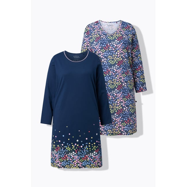 Lot de 2 grands t-shirts bleu nuit <span itemprop=