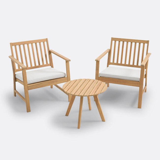 Set de salon de jardin en acacia, Balias acacia <span itemprop=