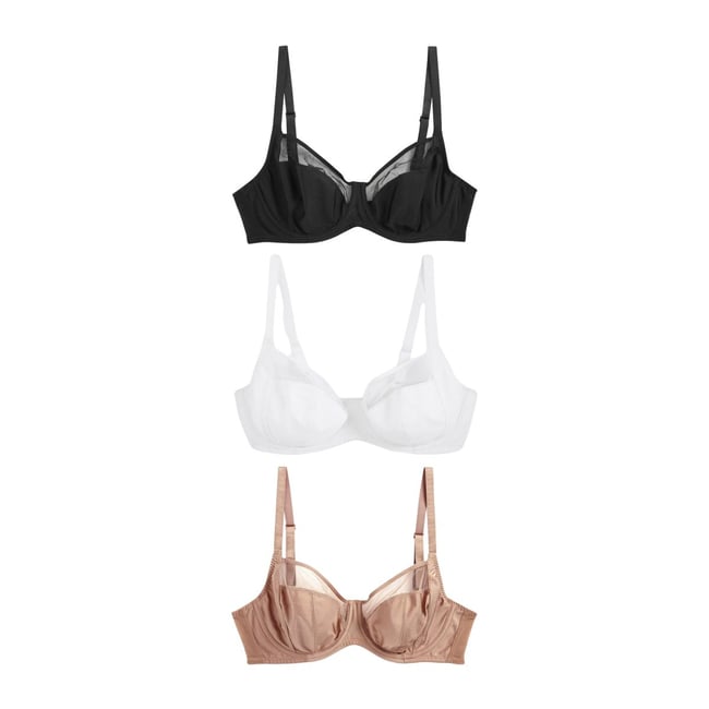 Soutien-gorge armatures dd+, lot de 3 noir/blanc/nuit/praline <span itemprop=