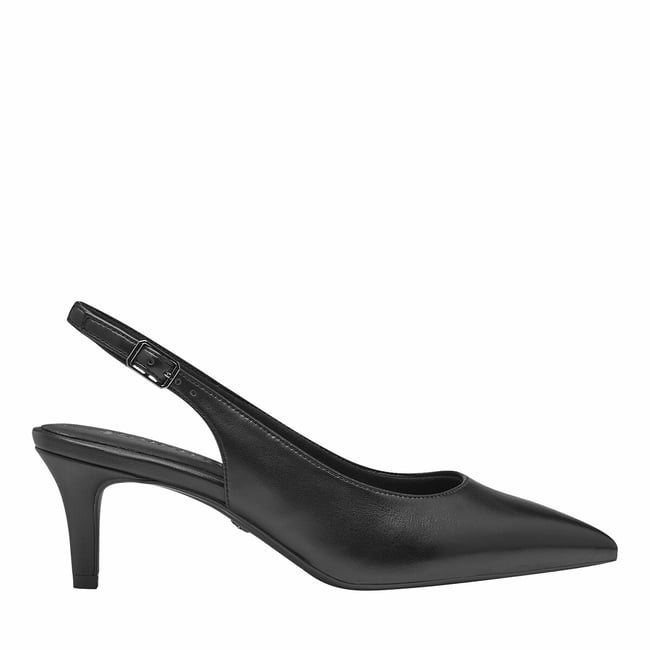 Escarpins slingback noir <span itemprop=