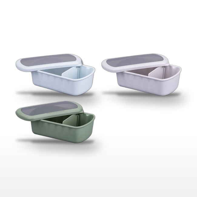 Lot de 3 Lunchbox 1L Bleu Beige Vert STORAGE beige|gris|vert <span itemprop=