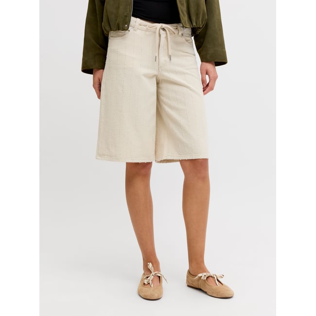 Short En Denim blanche - ecru 1 <span itemprop=
