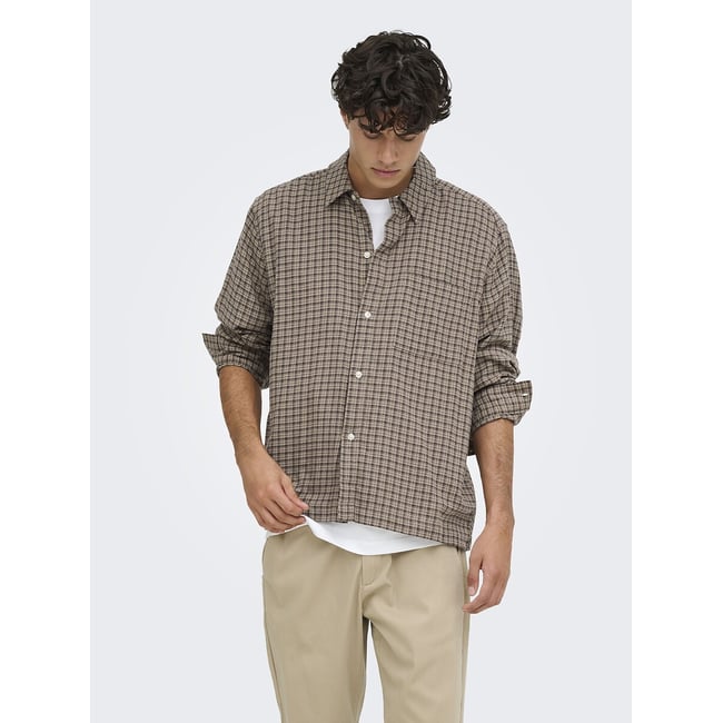 Flanellen hemd Relaxed Fit <span itemprop=