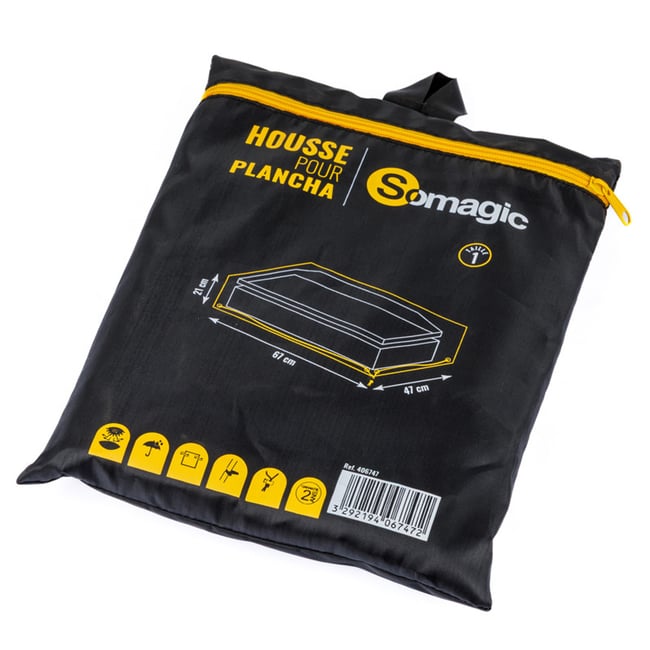 Housse L 67 l 47 x H 21 cm pour plancha noir <span itemprop=