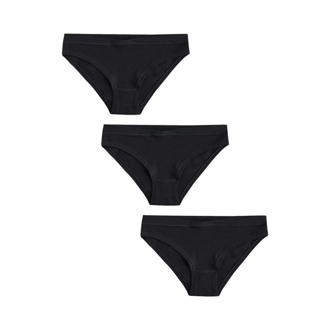 Culotte douce, lot de 3 noir <span itemprop=
