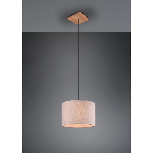 Candeeiro de teto Elmau, TRIO Lighting branco/madeira <span itemprop=