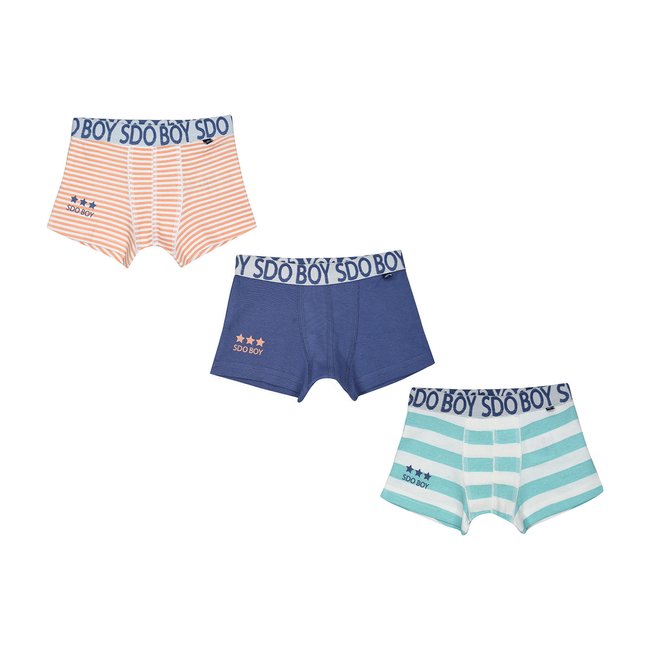 Lot de 3 boxers leoncio enfant blanc <span itemprop=