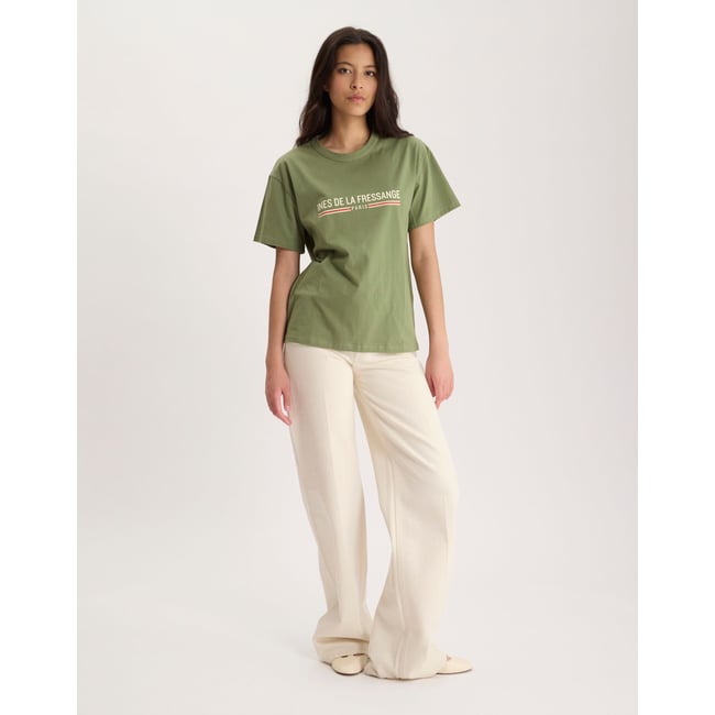 T-shirt Maxence en coton avec logo vert <span itemprop=