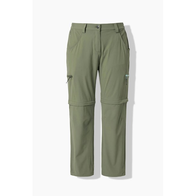 Pantalon technique, pochez zippée vert olive <span itemprop=