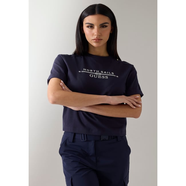 T-Shirt Avec Logo Imprimé bleu foncé <span itemprop=